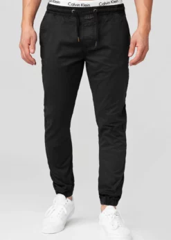 Indicode Jeans FIELDS - Spodnie Materiałowe - Black