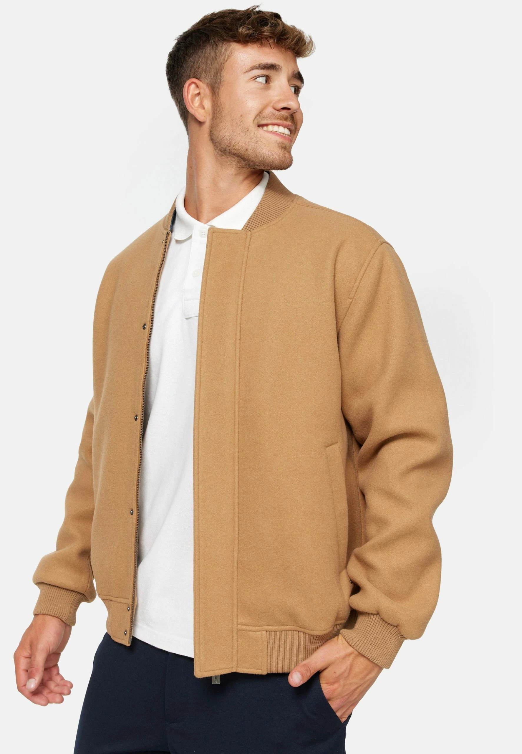 Indicode Jeans ÜBERGANGS HAMO - Kurtka Bomber - Dark Sand 6 Indicode Jeans ÜBERGANGS HAMO - Kurtka Bomber - Dark Sand - obrazek 6