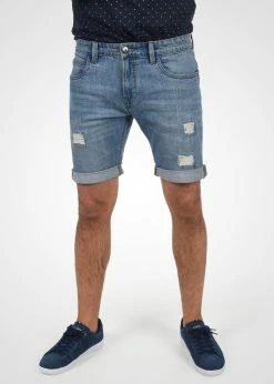 Indicode Jeans IDHALLOW - Szorty Jeansowe - Blue Wash