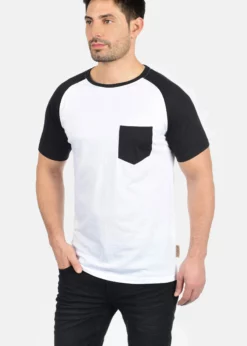 Indicode Jeans IDGRESHAM - T-shirt Z Nadrukiem - White Black