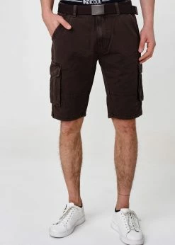 Indicode Jeans BLIXT - Szorty - Dk Brown