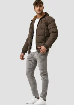 Indicode Jeans Kurtka Zimowa - Mottled Brown