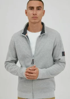 Indicode Jeans ARCELIO - Kardigan - Light Grey Mix