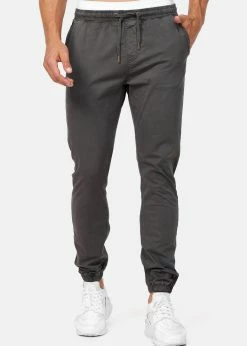 Indicode Jeans FIELDS - Spodnie Materiałowe - Raven