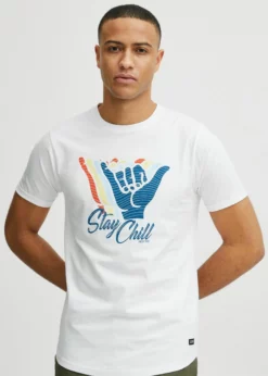 Indicode Jeans IDDANIEL - T-shirt Z Nadrukiem - Off White -Indicode Jeans Sklep 32f50cfca45742689b615270d5b1b4cb scaled