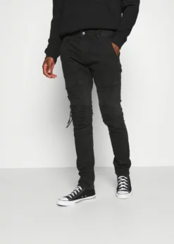 Indicode Jeans WEAVER - Jeansy Slim Fit - Black