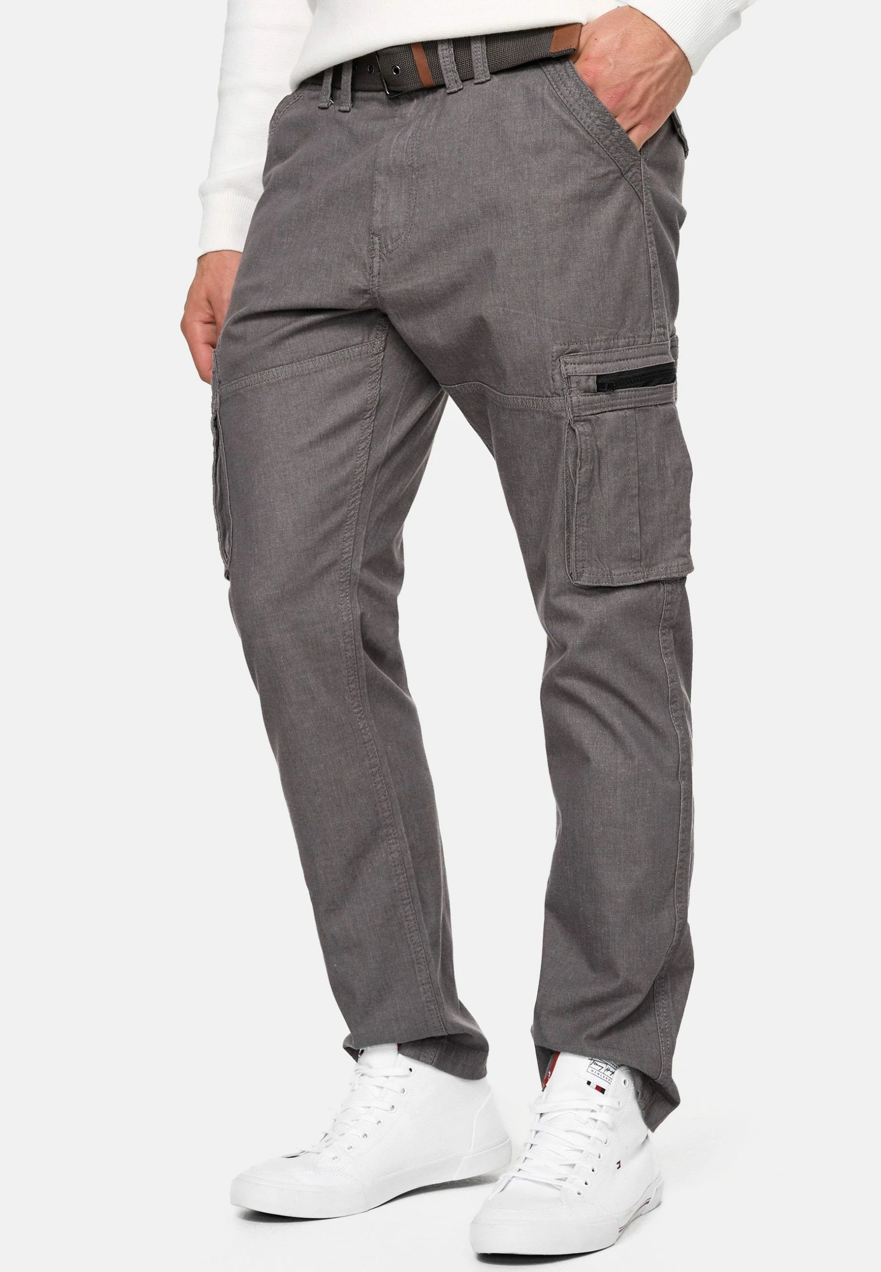 Indicode Jeans ANALIA - Bojówki - Dk Grey 1 Indicode Jeans ANALIA - Bojówki - Dk Grey