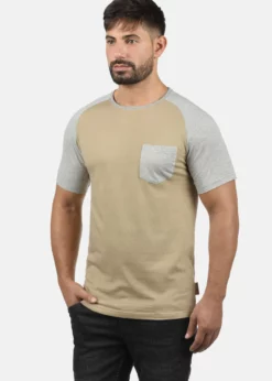 Indicode Jeans IDGRESHAM - T-shirt Z Nadrukiem - Sand