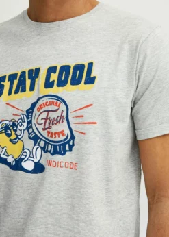 Indicode Jeans IDDANIEL - T-shirt Z Nadrukiem - Light Grey Mix -Indicode Jeans Sklep 4e125dff095143e4b2bd037126d6c4ec scaled