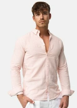 Indicode Jeans LANGARM BRAYDEN - Koszula - Coral Cloud