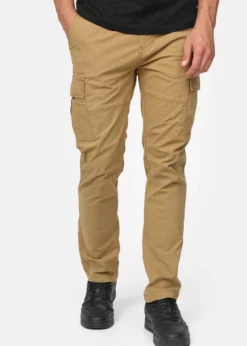 Indicode Jeans Bojówki - Camel