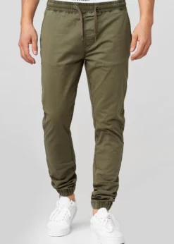 Indicode Jeans FIELDS - Spodnie Materiałowe - Army