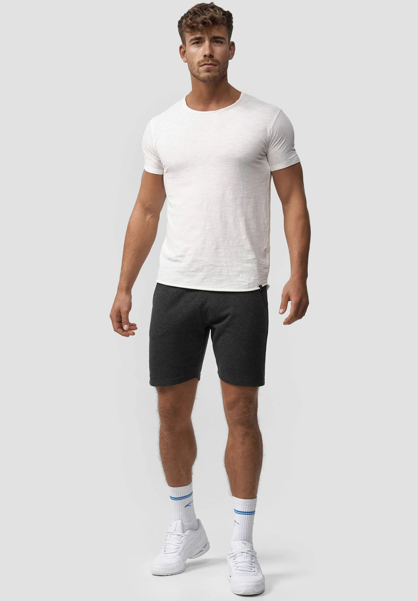 Indicode Jeans Yates - Szorty - Charcoal Mix 2 Indicode Jeans Yates - Szorty - Charcoal Mix - obrazek 2