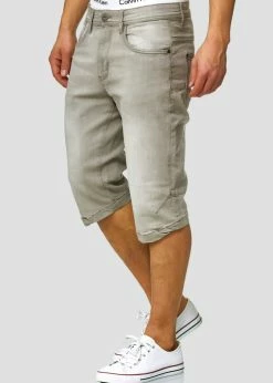 Indicode Jeans Szorty Jeansowe - Light Grey
