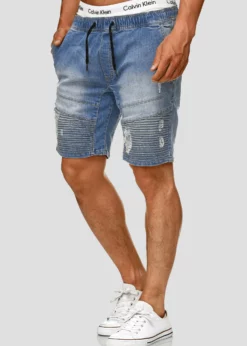 Indicode Jeans MIT ELASTISC - Szorty Jeansowe - Blue -Indicode Jeans Sklep 96045812b8844b1b972d7c1064ce173b