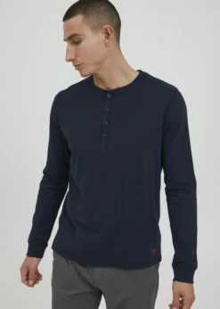 Indicode Jeans IDARMANDO - Bluzka Z Długim Rękawem - Navy