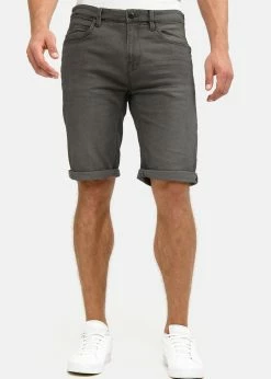 Indicode Jeans CUBA CADEN - Szorty Jeansowe - Dark Grey