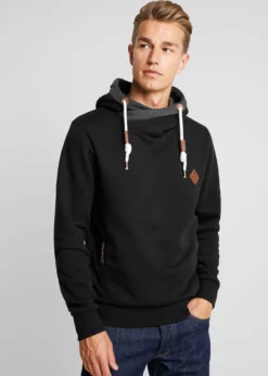 Indicode Jeans BATCHELOR - Bluza Z Kapturem - Black