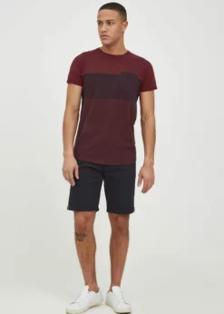 Indicode Jeans IDMORLER - T-shirt Z Nadrukiem - Bordeaux