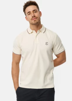 Indicode Jeans WALLO - Koszulka Polo - White Asparagus