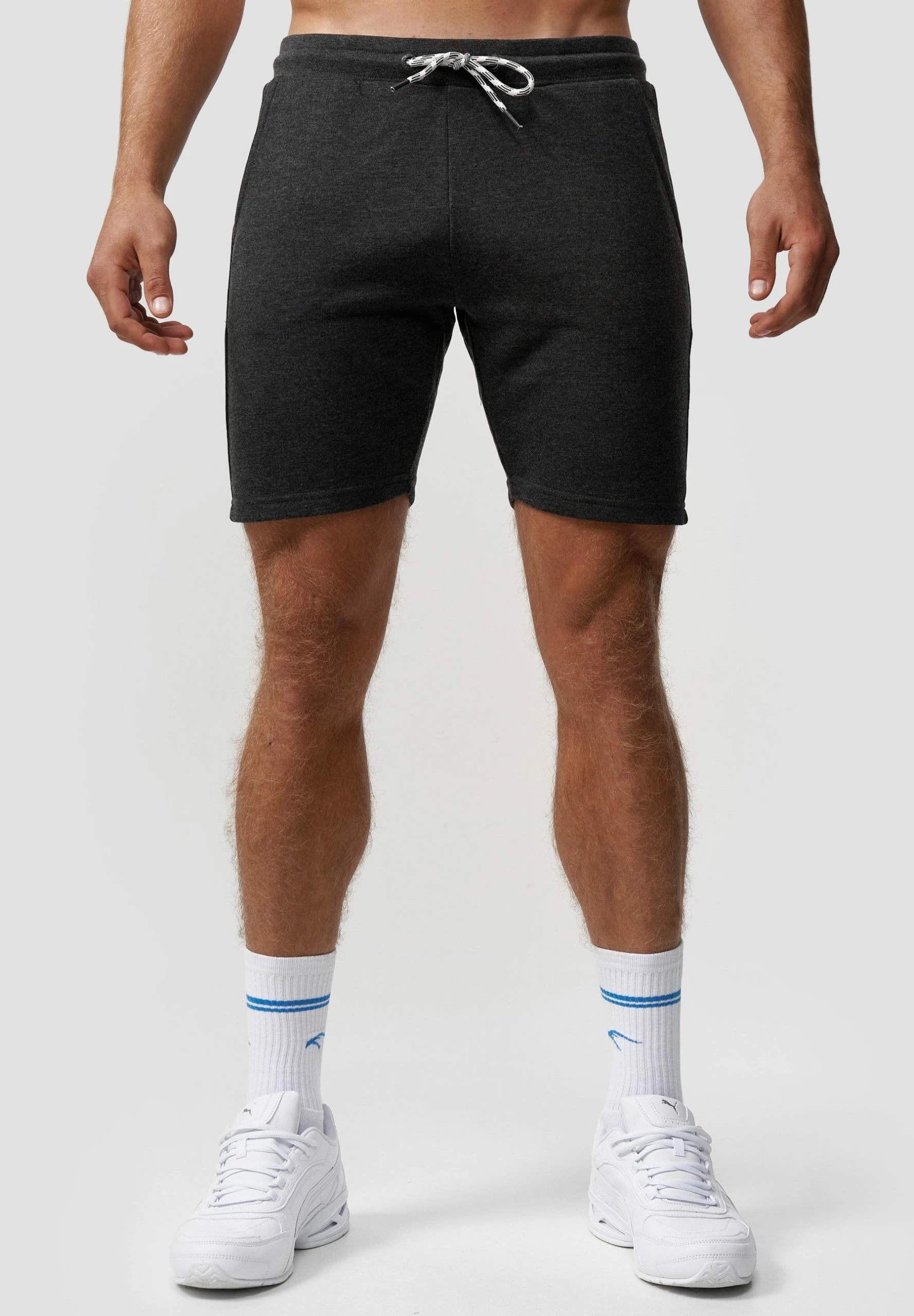 Indicode Jeans Yates - Szorty - Charcoal Mix 1 Indicode Jeans Yates - Szorty - Charcoal Mix