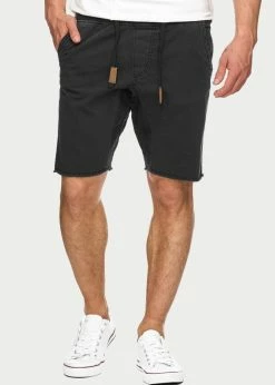 Indicode Jeans CARVER - Szorty Jeansowe - Black