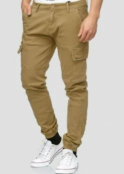 Indicode Jeans AUGUST - Bojówki - Camel