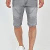 Indicode Jeans LEON - Szorty Jeansowe - Lt Grey