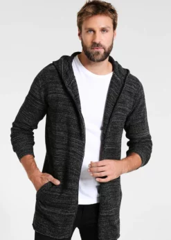 Indicode Jeans DENZEL - Kardigan - Black