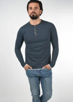 Indicode Jeans IDGIFFORD - Bluzka Z Długim Rękawem - Navy Mix