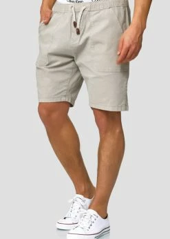 Indicode Jeans Szorty - Mottled Light Grey