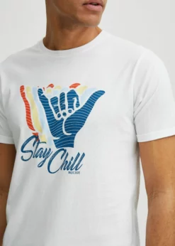 Indicode Jeans IDDANIEL - T-shirt Z Nadrukiem - Off White -Indicode Jeans Sklep d2fb453600b24340885c0c85ad83065a scaled