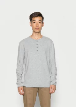 Indicode Jeans SONG - Bluzka Z Długim Rękawem - Grey Mix