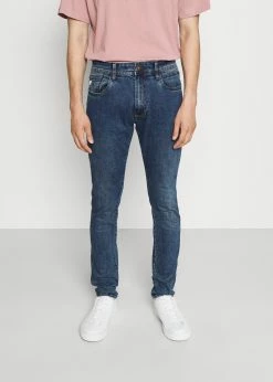 Indicode Jeans POTTS - Jeansy Slim Fit - Rub Bleach