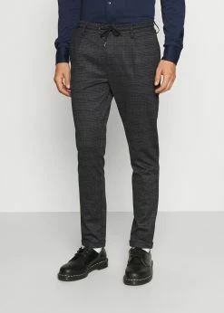 Indicode Jeans EBERLEIN WITH ROLLED UP - Spodnie Materiałowe - Macan Grey